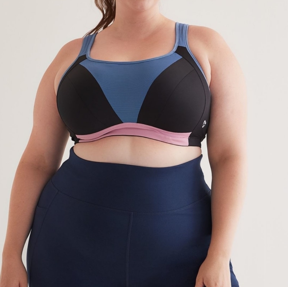 Penningtons Colourblock Underwire Sports High Impact Bra Active Zone 46C Gym